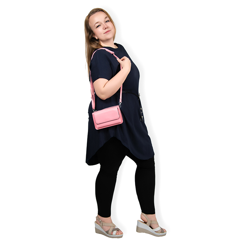 Practic - kabelka - peněženka s kapsičkou na telefon - PINK