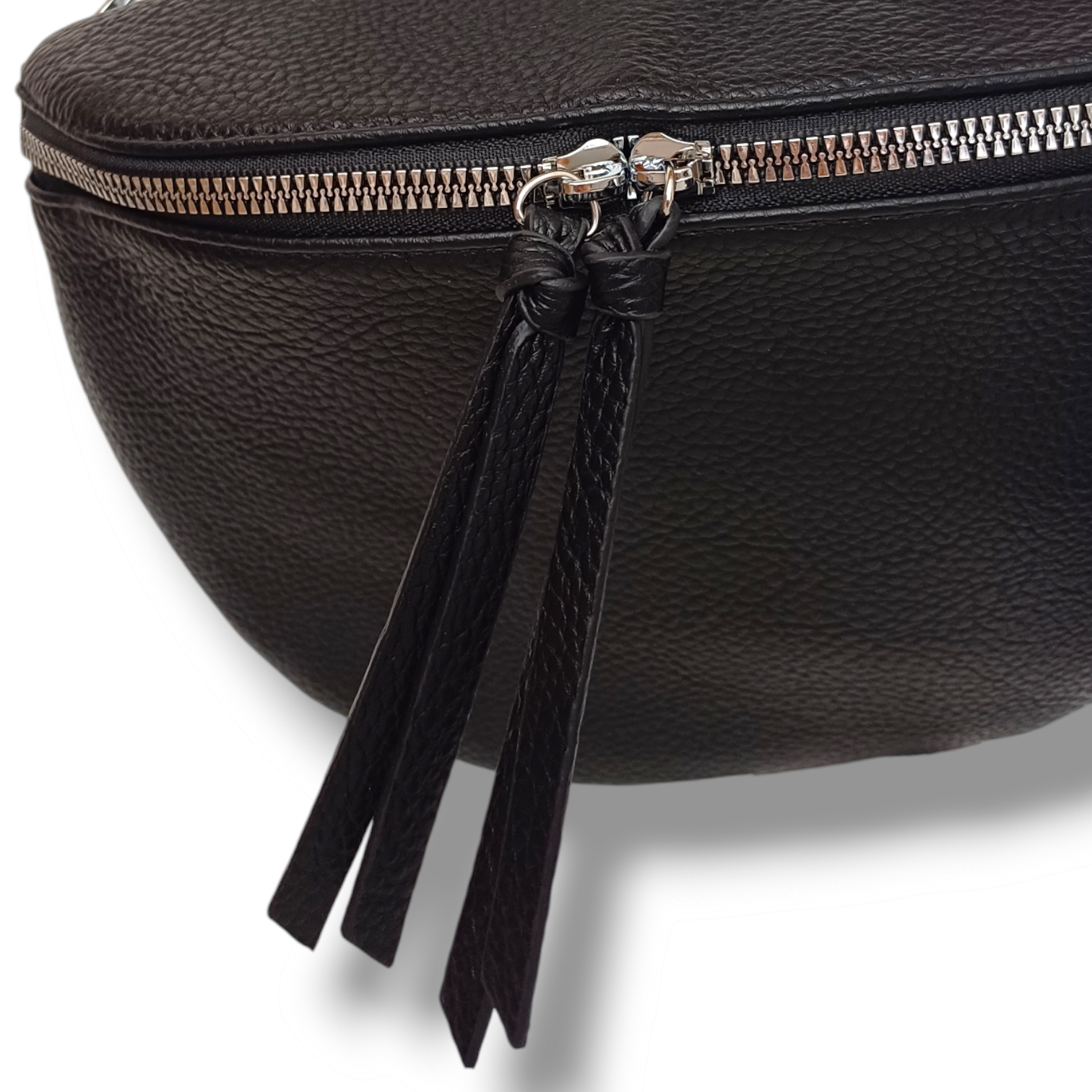 Camaya - crossbody ledvinka s barevným popruhem - black