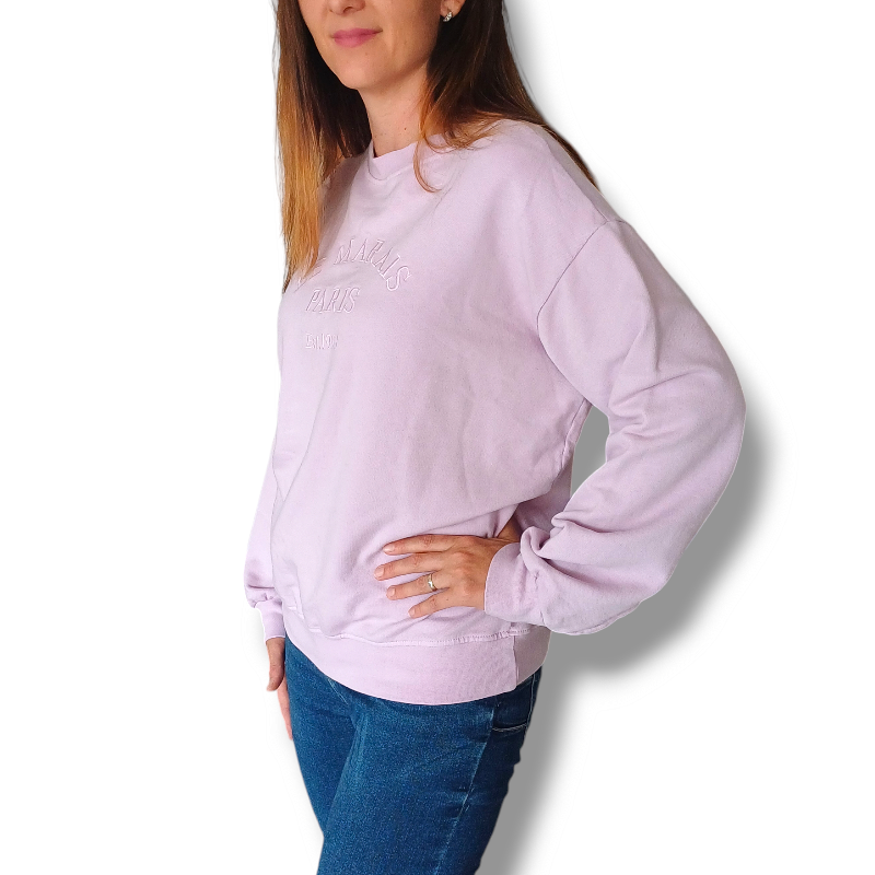 LE MARAIS PARIS - mikina - lila, sedne do XL