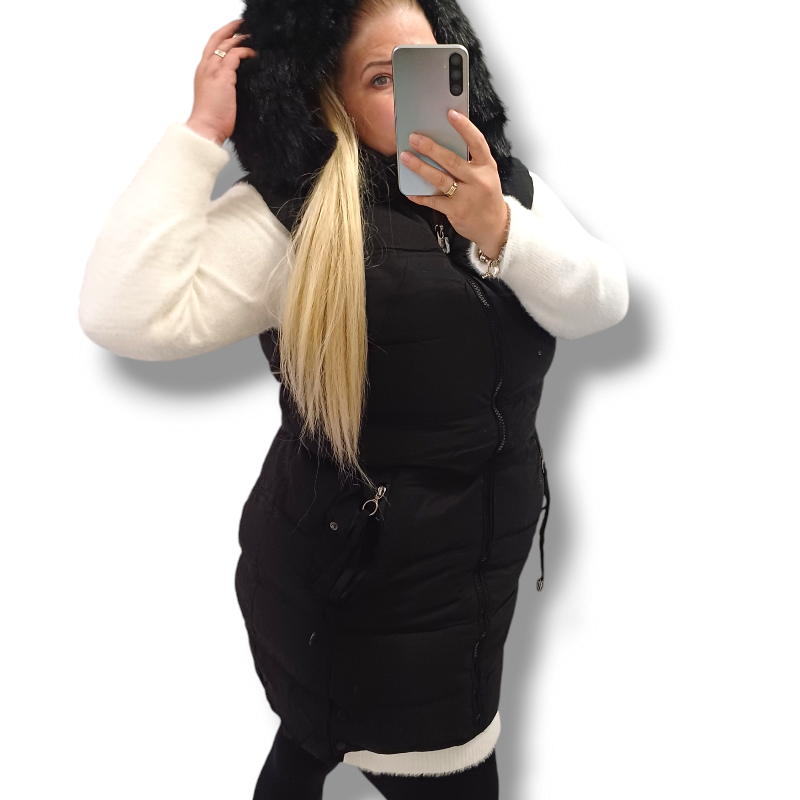 GRACE - PLUS SIZE vesta - černá, velikost 48