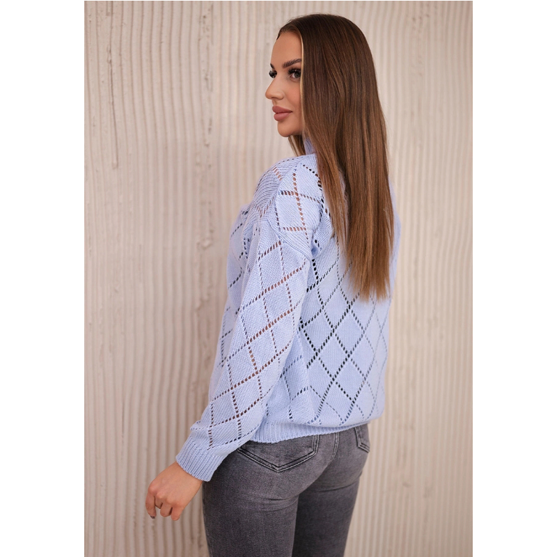 DIAMOND vlněný svetr - blue, sedne do velikosti XL