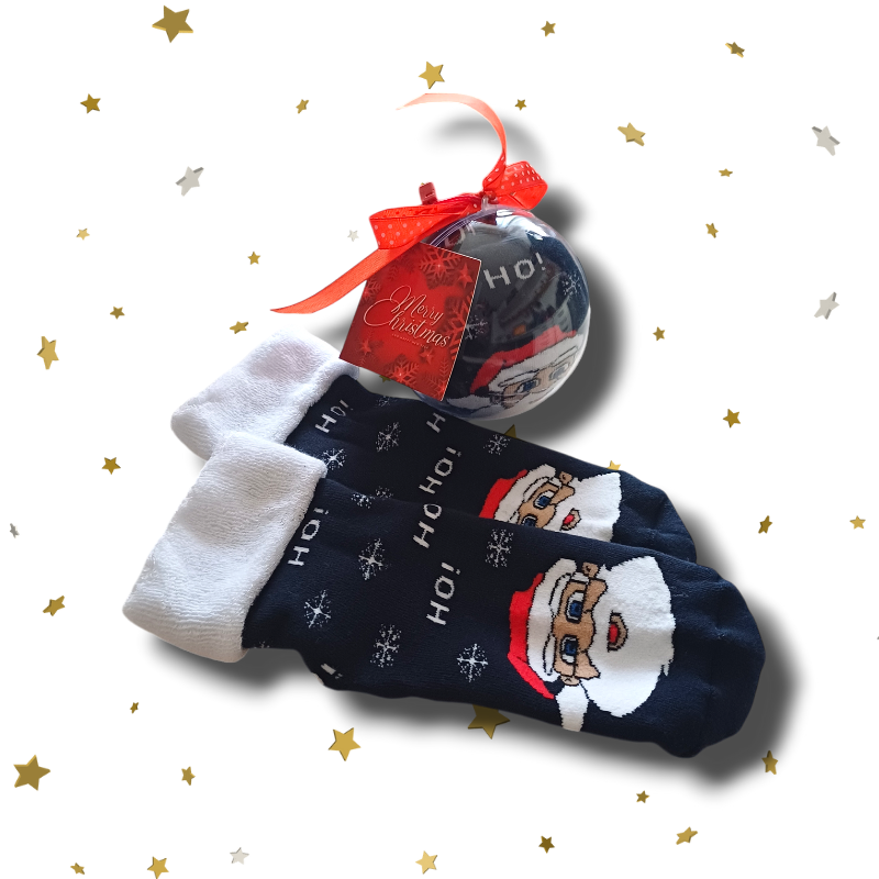 VÁNOČNÍ KOULE s ponožkami Santa