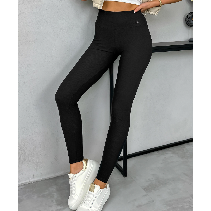 Diana - bambusové zateplené legíny - černé, velikosti od S do 2XL