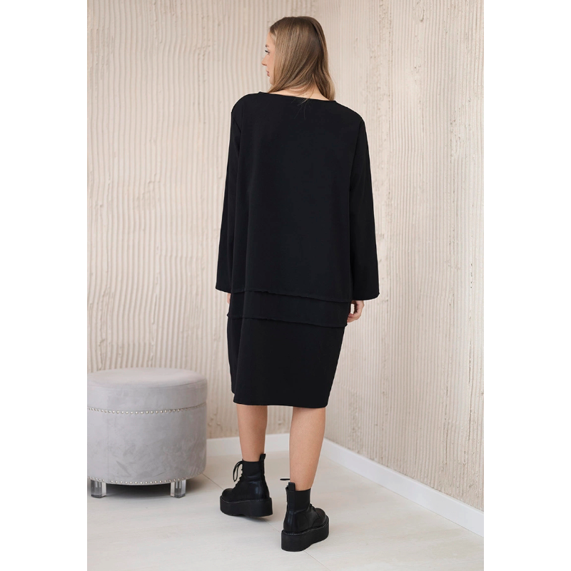 IRIS - PLUS SIZE černé šaty