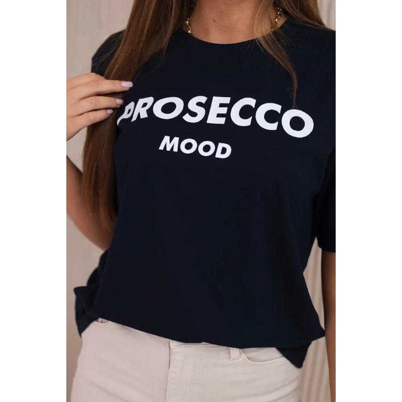 Tričko PROSECCO MOOD - černá, velikost sedne L