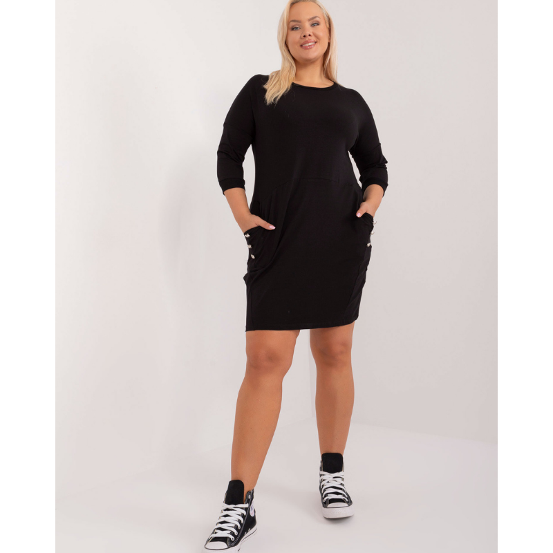 GINNY - PLUS SIZE šaty - černá, sedne do velikosti 50