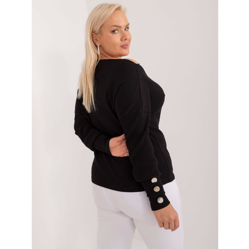 BELLA - PLUS SIZE svetr - černá, velikost sedne do 46
