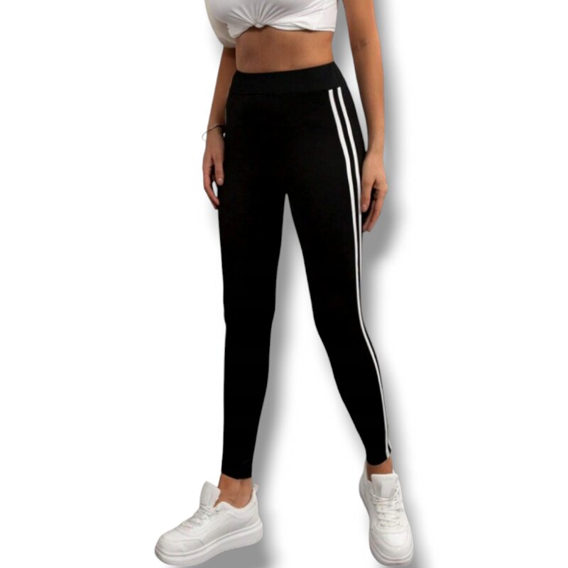 TARA - vroubkované legíny - 2 pruhy, velikost XL/XXL