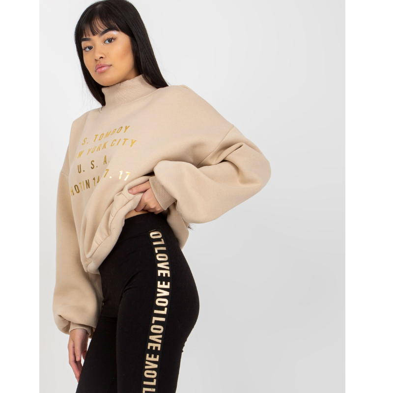 LOVE - legíny s zlatým nápisem, velikost L