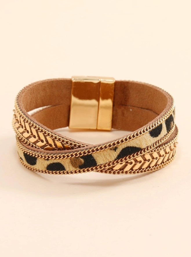 LEOPARD CHARM - náramek s leopardím vzorem
