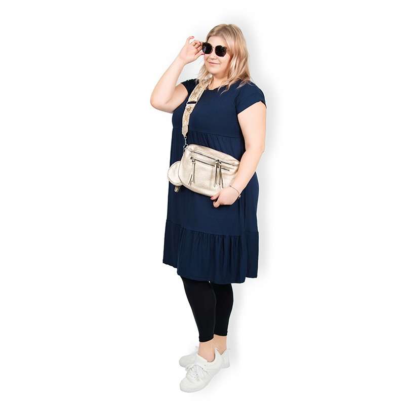PLUS SIZE šaty Kate - tmavě modrá, sednou do velikosti 50