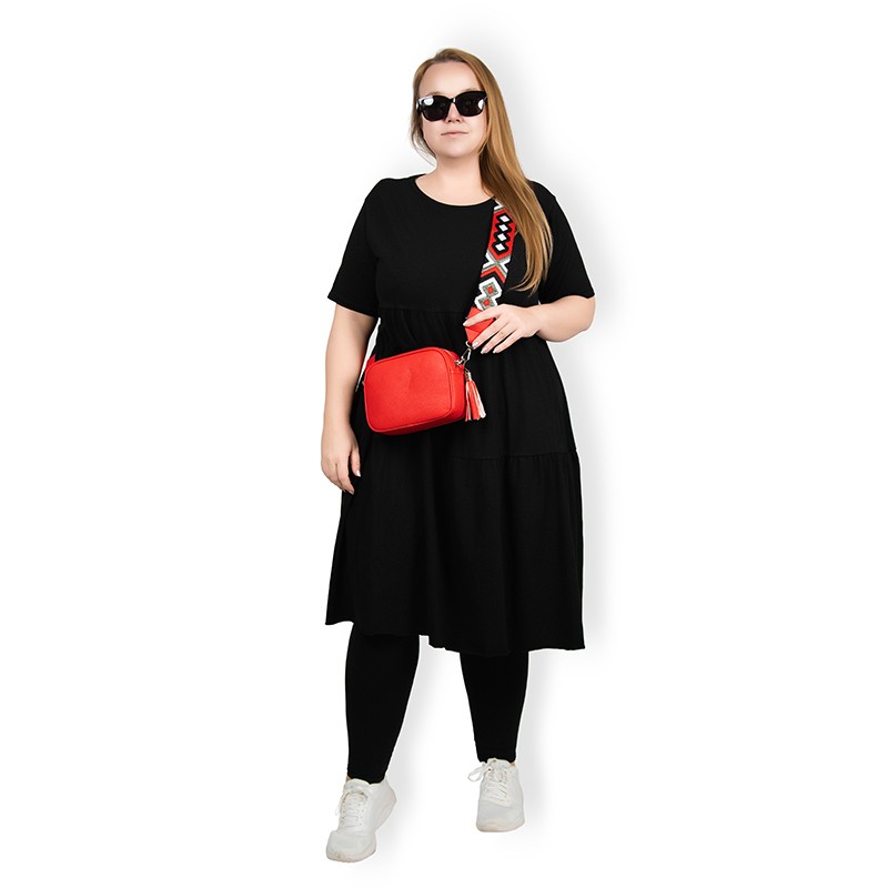 BRIANNA - PLUS SIZE šaty - černá, sedne do velikosti 50