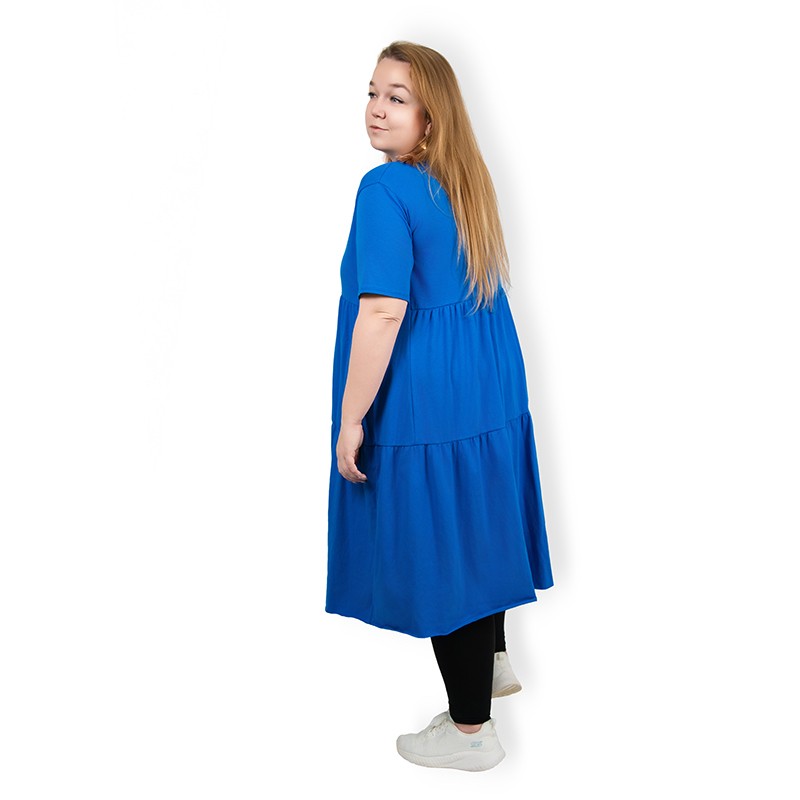 BRIANNA - PLUS SIZE šaty - modrá, sedne do velikosti 50