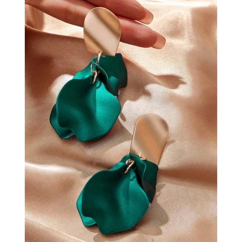 GRACE - elegantní náušnice - smaragdová