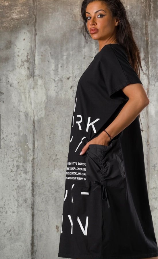 NEW YORK - PLUS SIZE šaty - černá, sedne do velikosti 50
