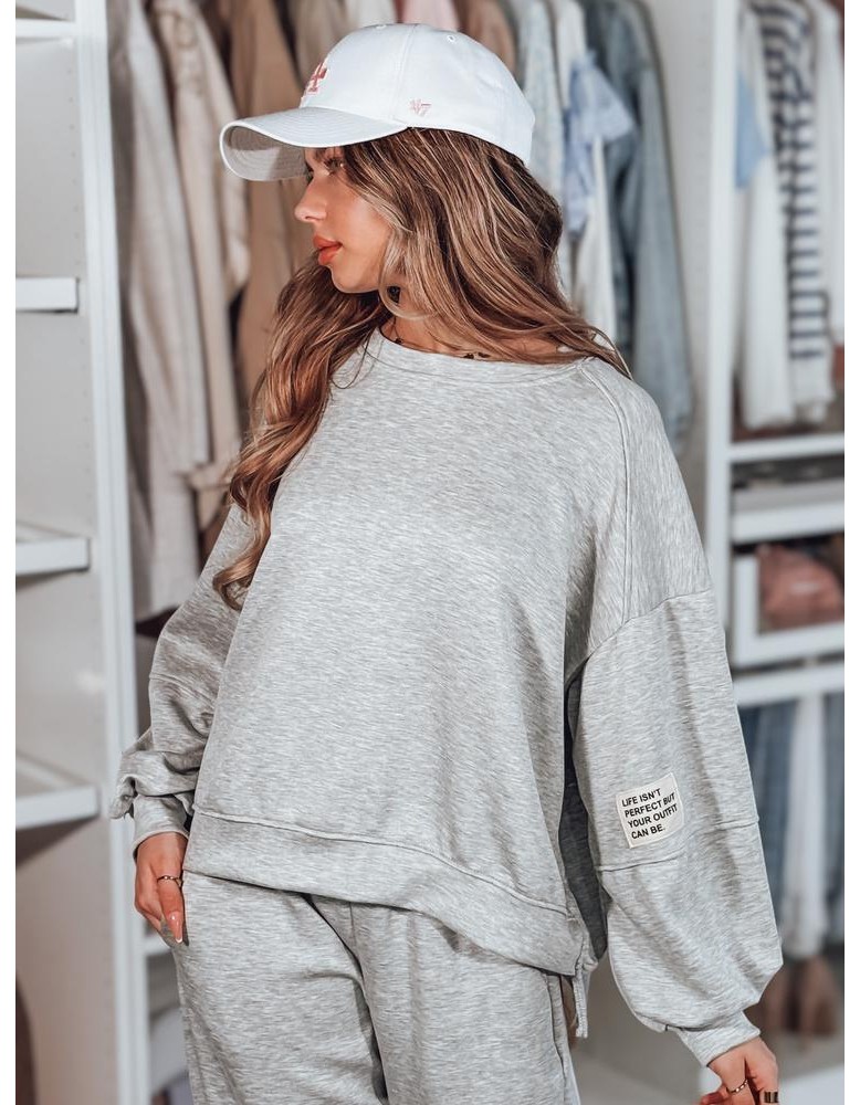 PERFECT - oversize tepláková souprava - šedá, velikost sedne od S do XL