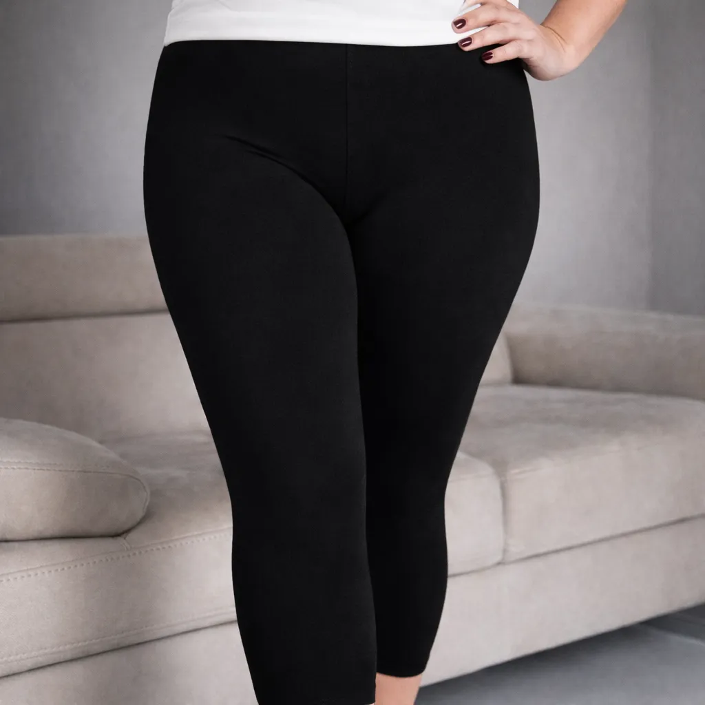 Velvetky CAPRI - bambusové legíny, černé, velikosti od S do 6XL