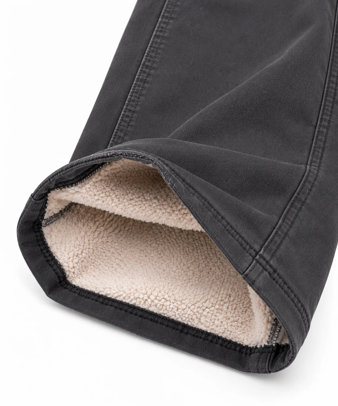 MONTANA - džínové zateplené kalhoty se širokými nohavicemi - šedá, velikost L/XL