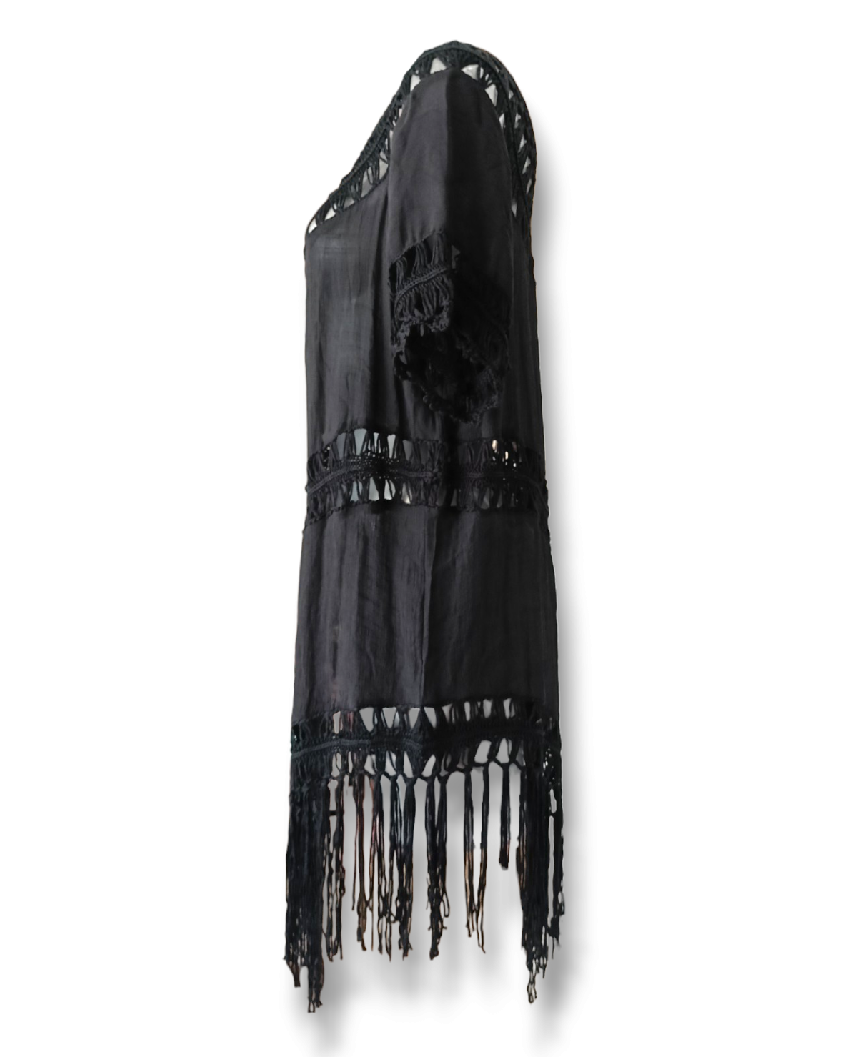 Černá boho tunika Scarlett