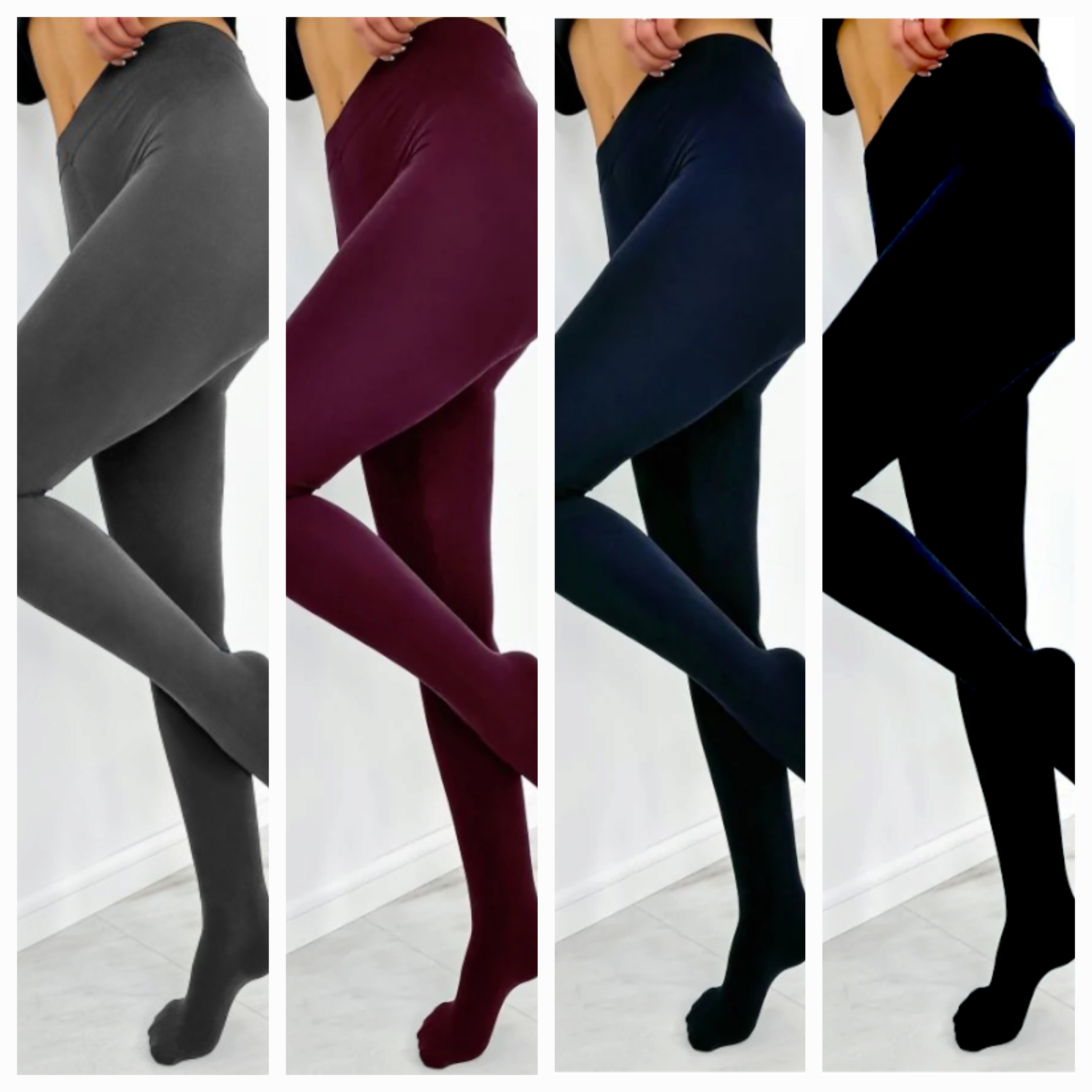 Bambusové punčocháče červené, velikost M/L 