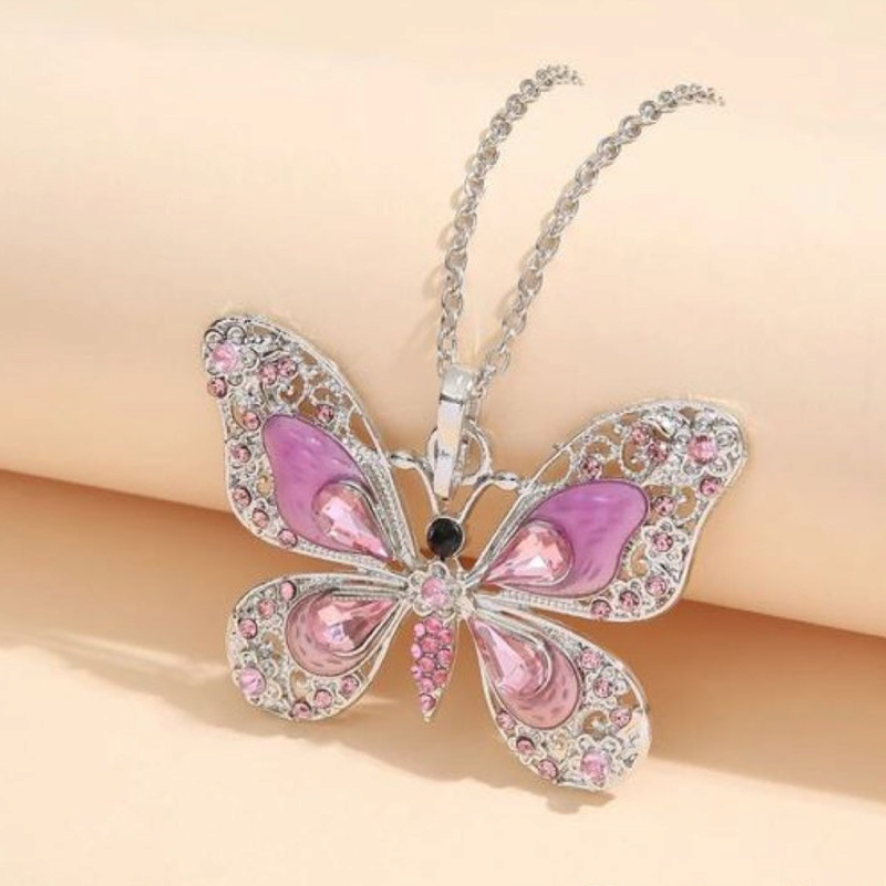 Náhrdelník Butterfly Růžová