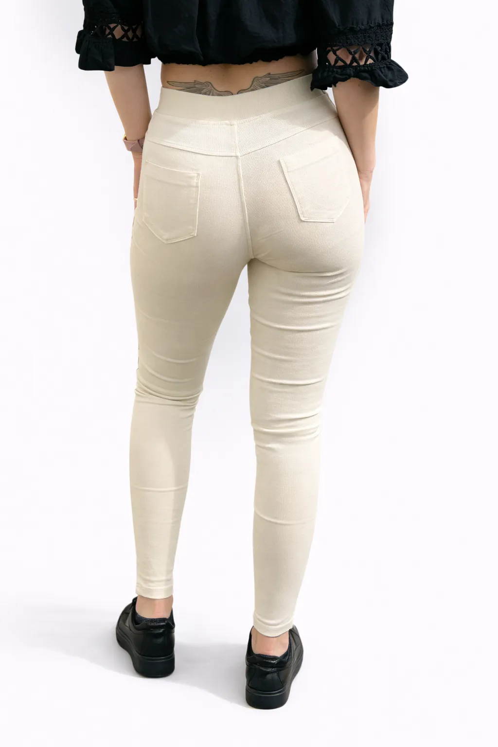 KLAUDIE - trhané džegíny - žlutá, velikost S/M