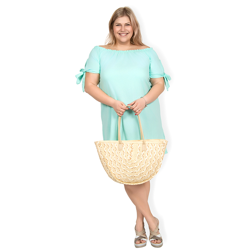 Beach Strawee - plážová slaměná kabelka - beige