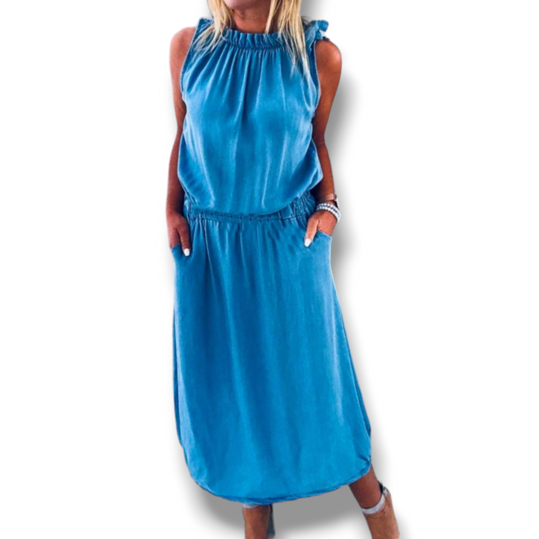 JENNYS - šaty džínového vzhledu, sednou od velikosti XS do L