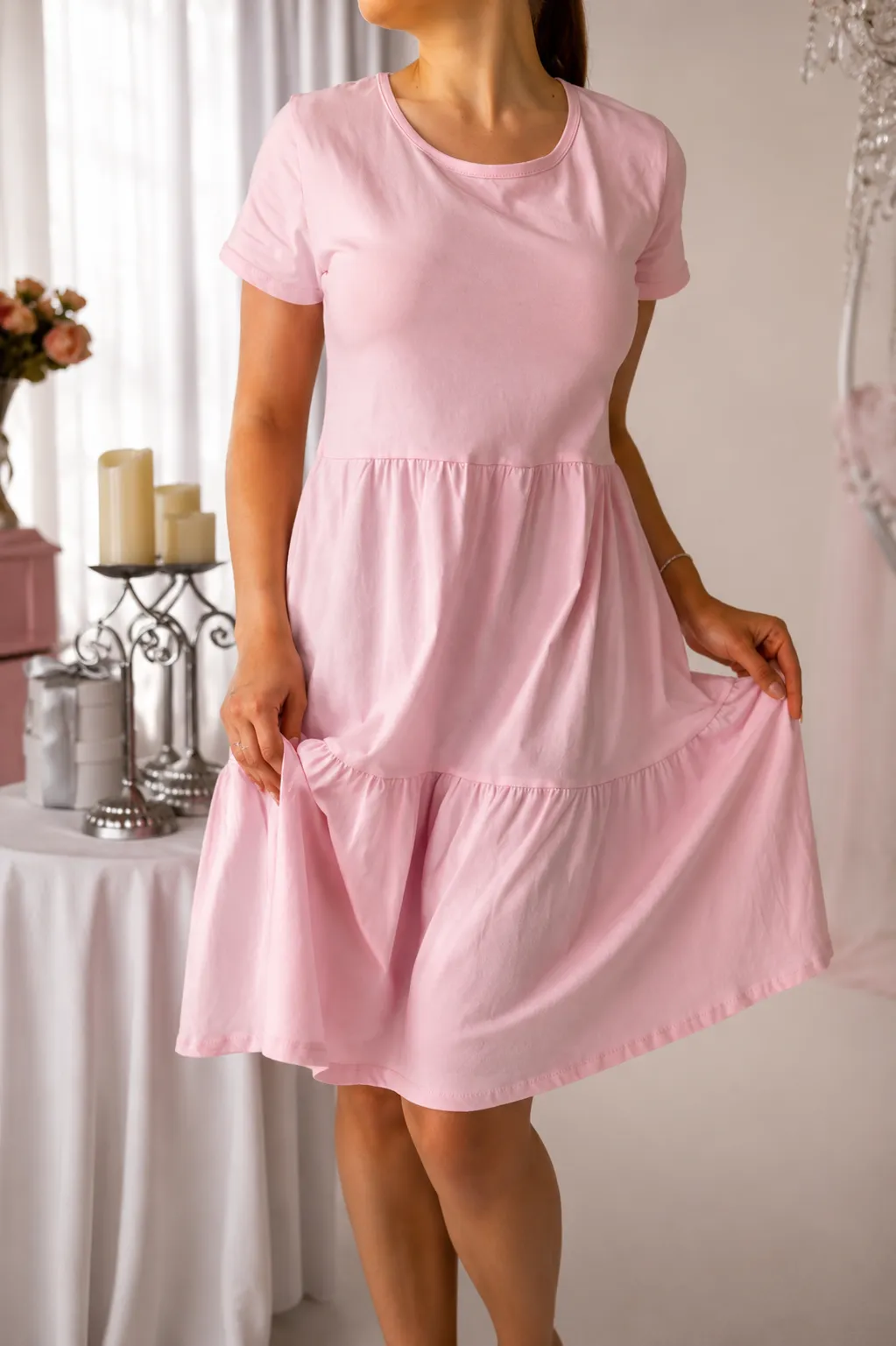 Šaty Julie - růžová, velikost sedne od S do XL