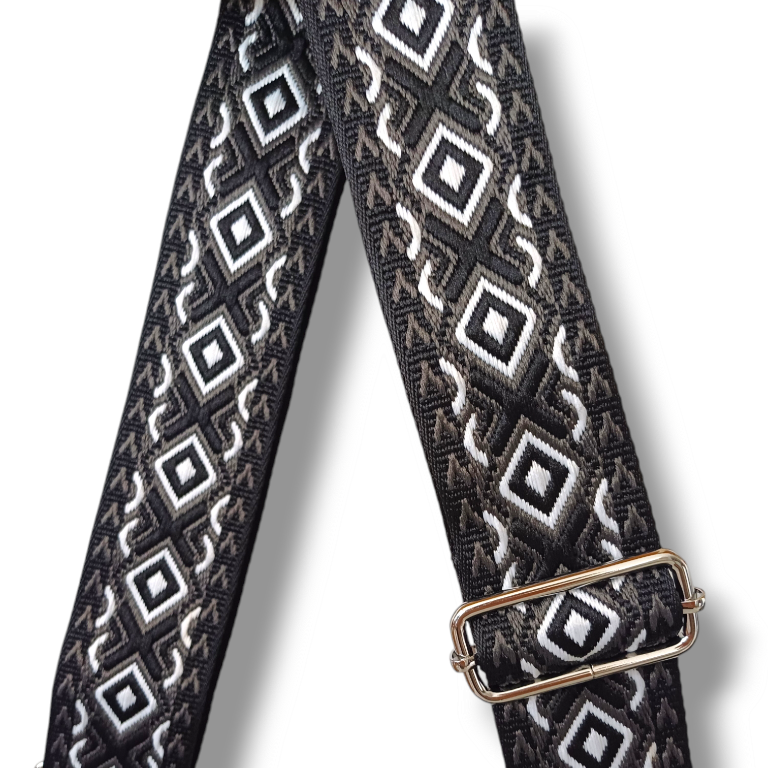 Camaya - crossbody ledvinka s barevným popruhem - black