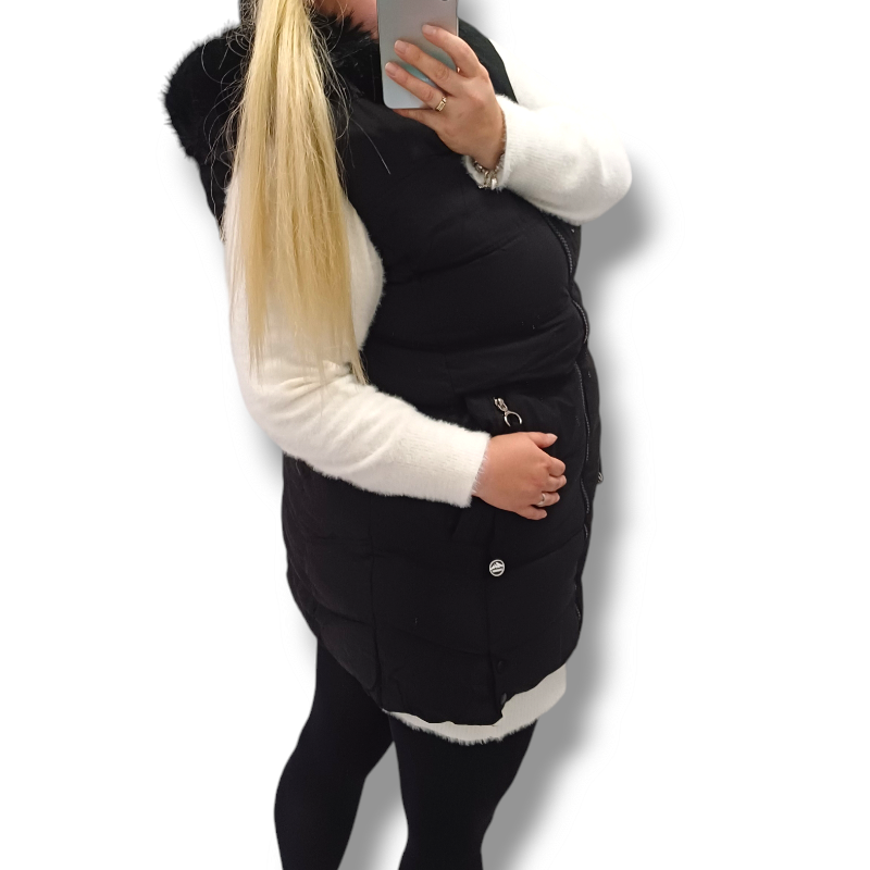 GRACE - PLUS SIZE vesta - černá, velikost 48