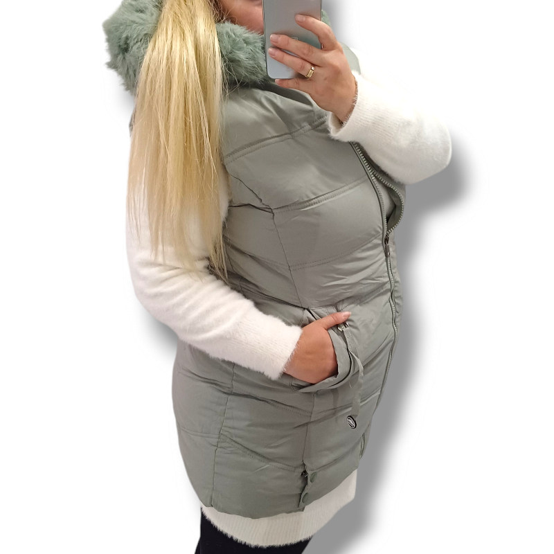 GRACE - PLUS SIZE vesta - zelená, velikost 50