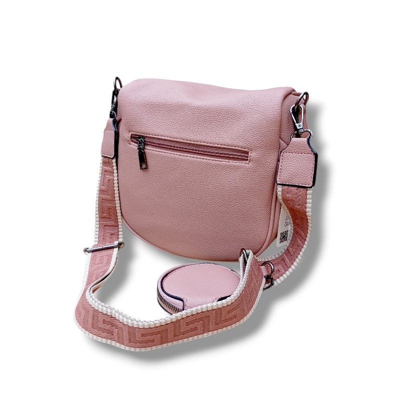 Evelyn - crossbody ledvina s odepínací kapsičkou - pink