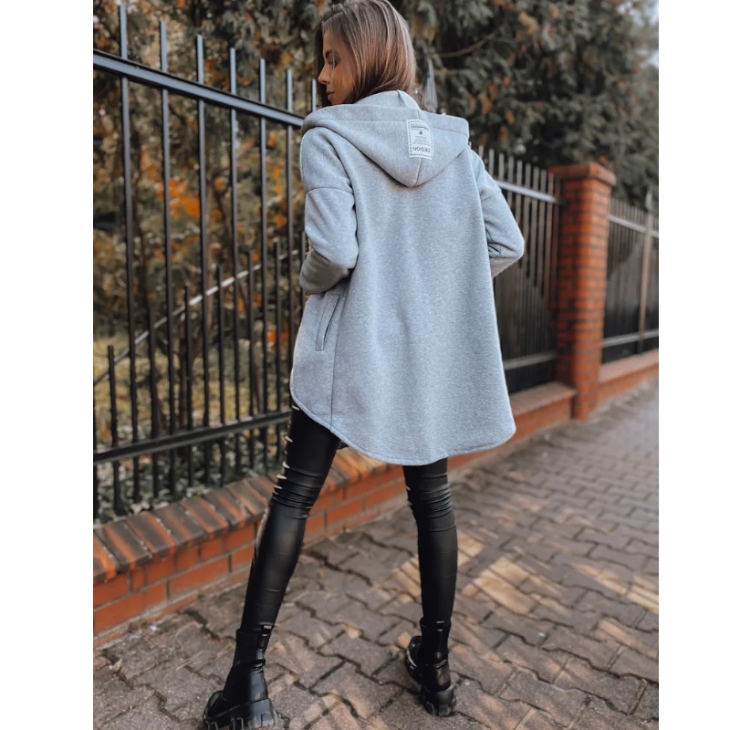 AMELIA - mikinový kardigan - šedá, sedne do XL