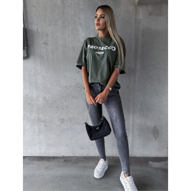 Tričko PROSECCO MOOD - khaki, velikost sedne L