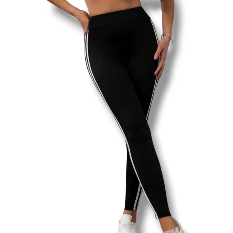 TARA - vroubkované legíny - 2 pruhy, velikost XL/XXL