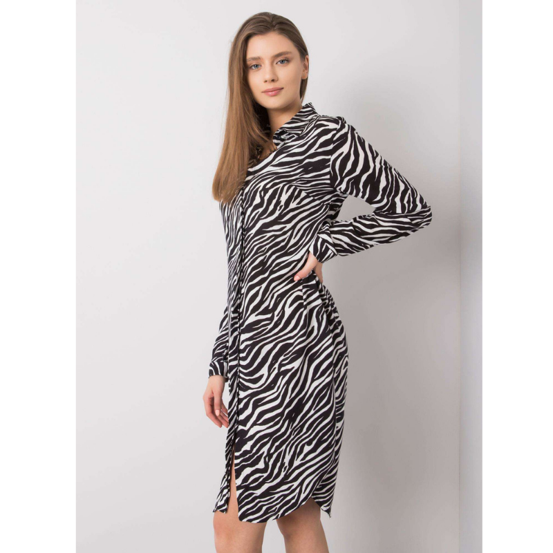 DEBORA - košilové šaty - zebra, velikost M (38)