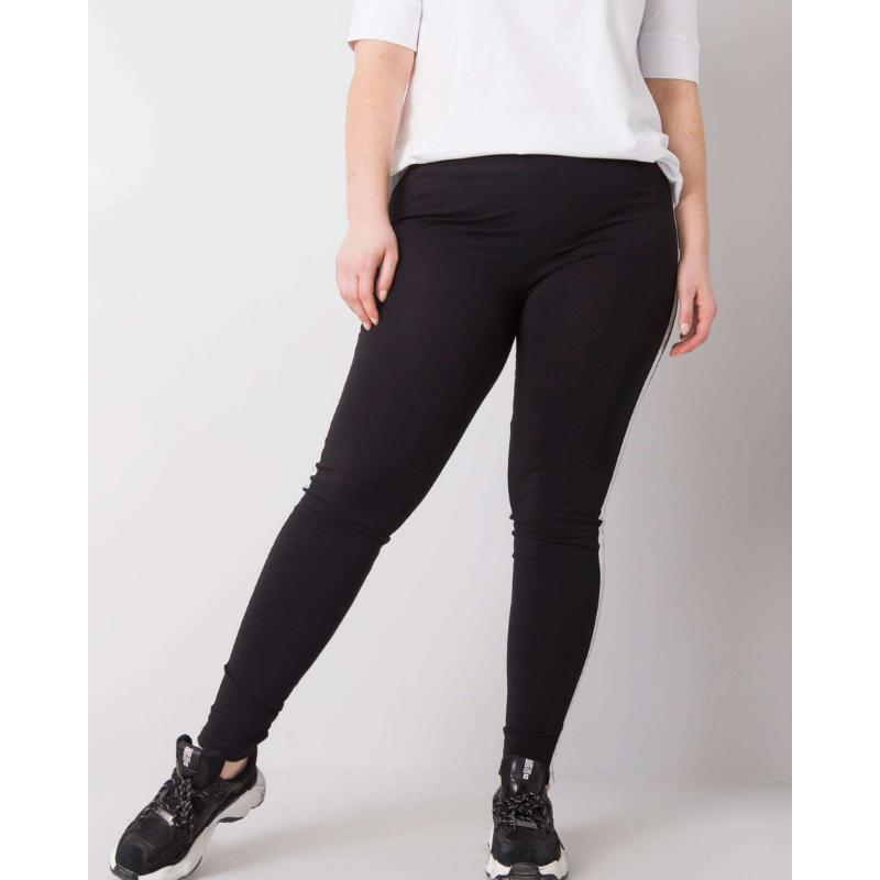 RENATA - PLUS SIZE legíny s pruhy, velikost 3XL