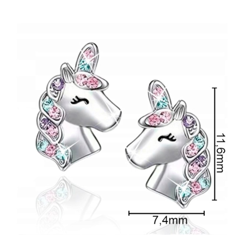 UNICORN - dětské náušnice z chirurgické oceli