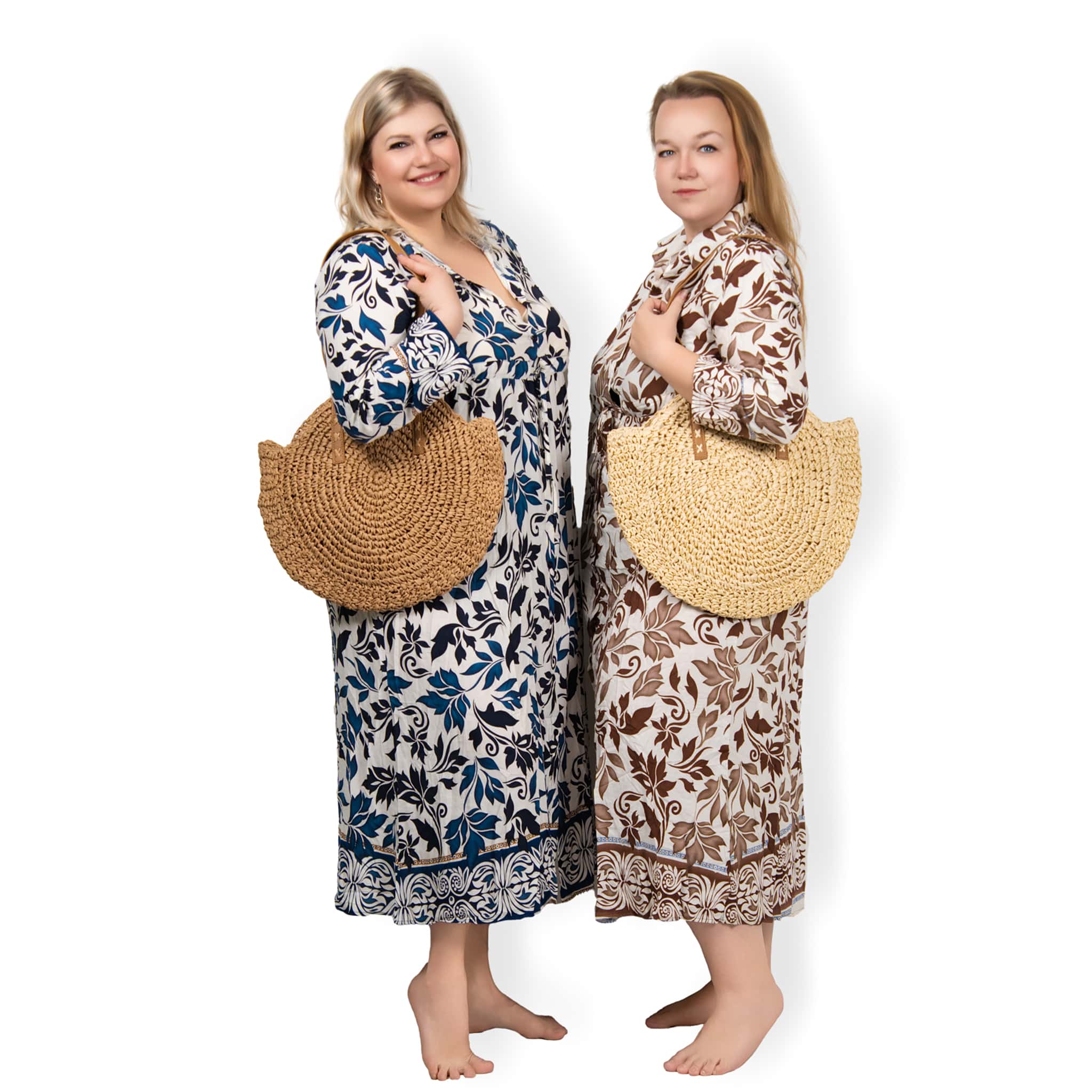 MARISOL - MAXI šaty s potiskem, zelená, velikost M/L