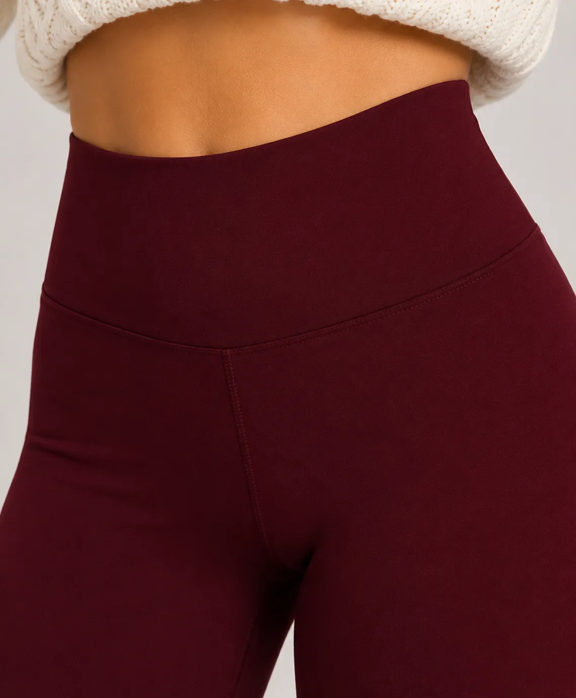 Velvetky TERMO - bambusové středně zateplené legíny - burgundy, velikosti od S do 6XL