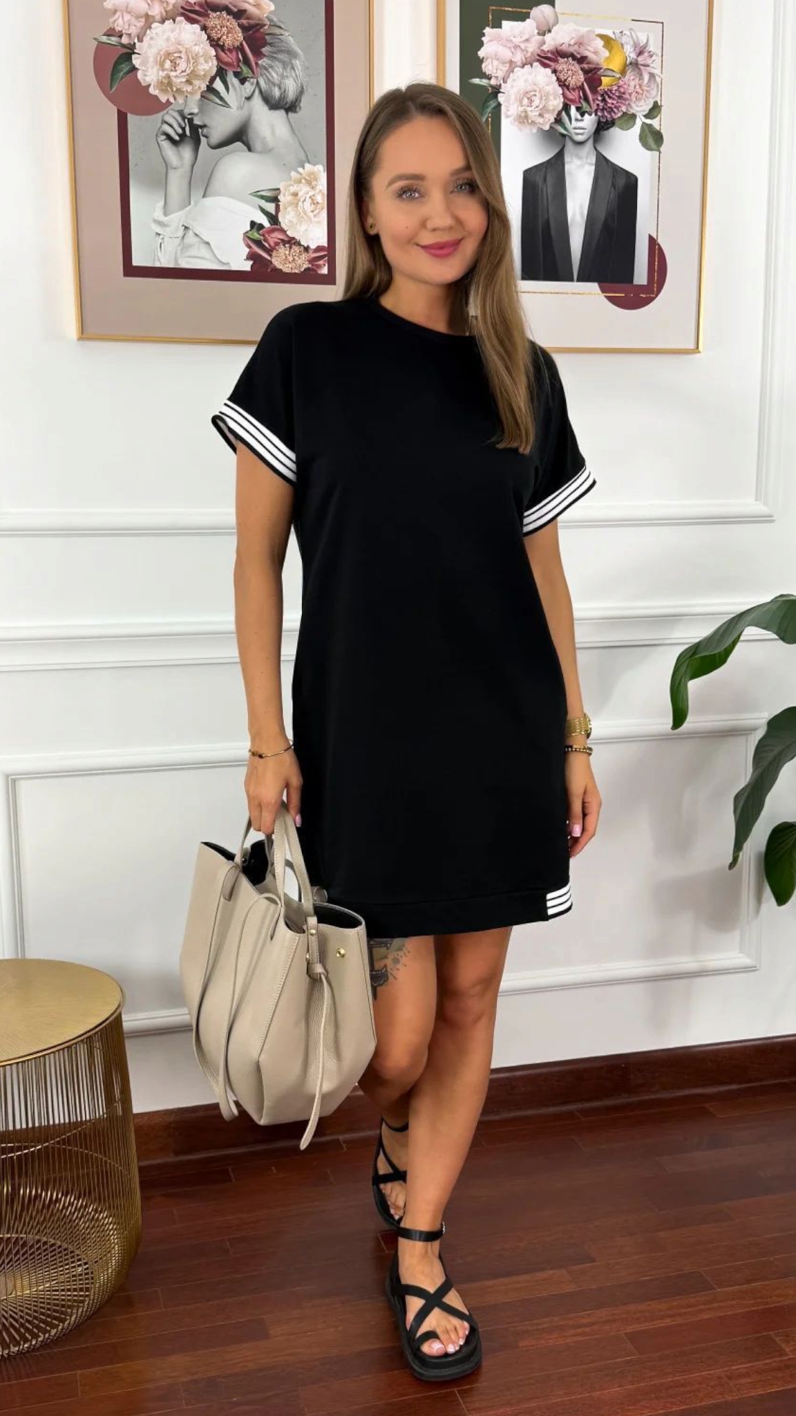 NORA - šaty, černá, sednou od S do XL