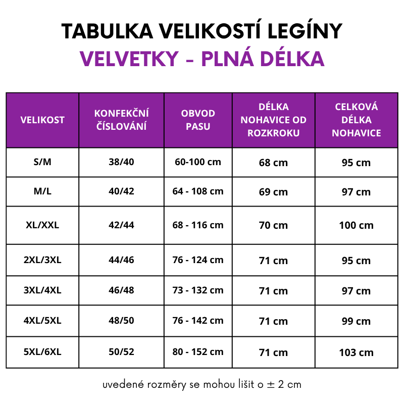 Velvetky - dámské legíny - burgundy, velikost S/M