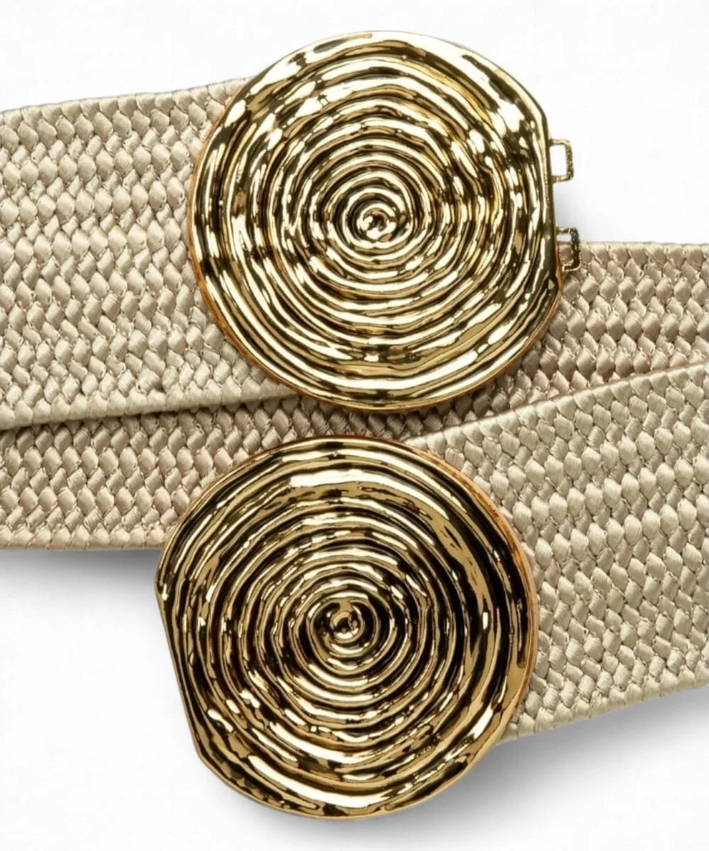 SPIRIA - elastický pásek, zlatý písek, velikost 83-123 cm