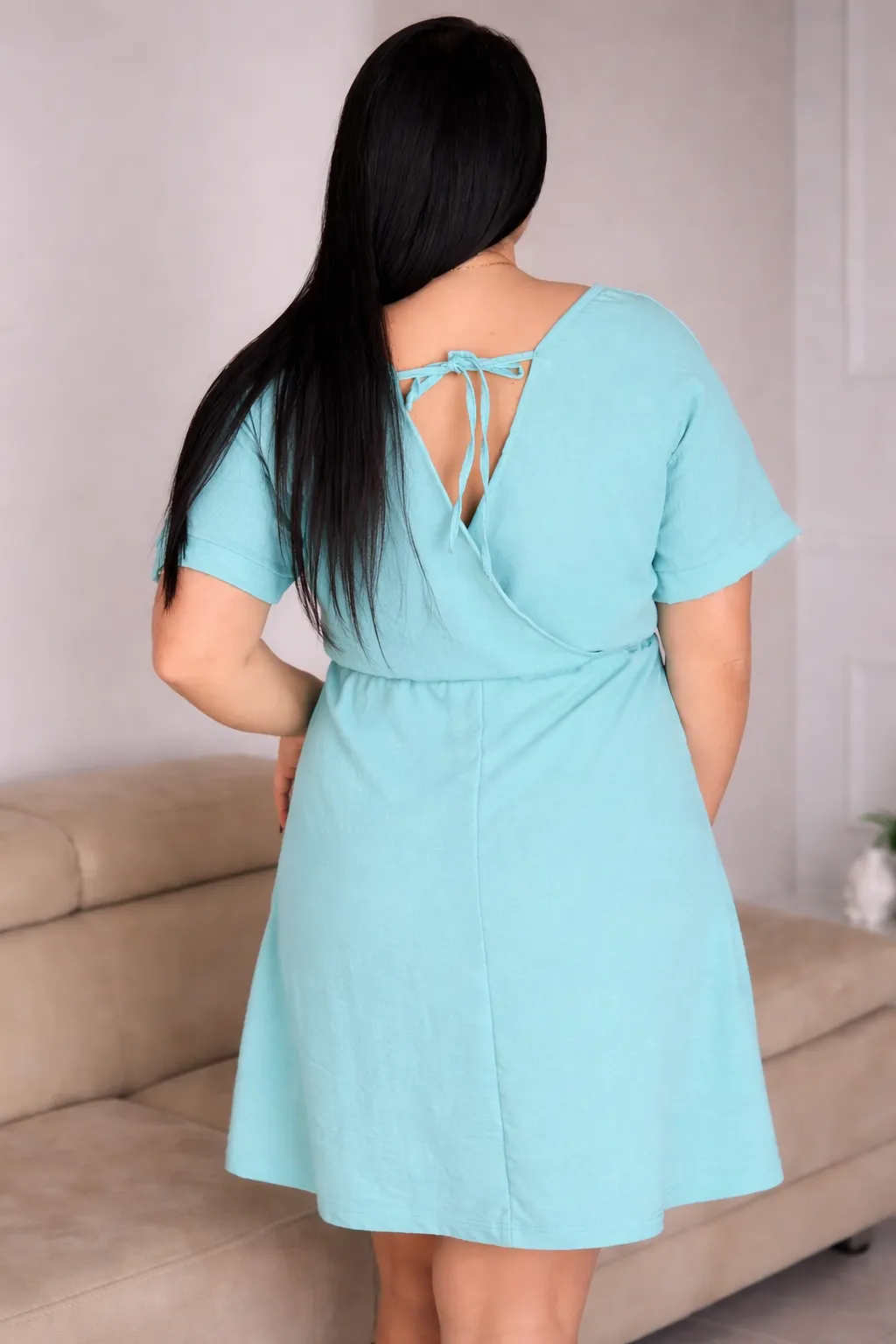 COCO - letní šaty - aqua, velikost sedne S až XL