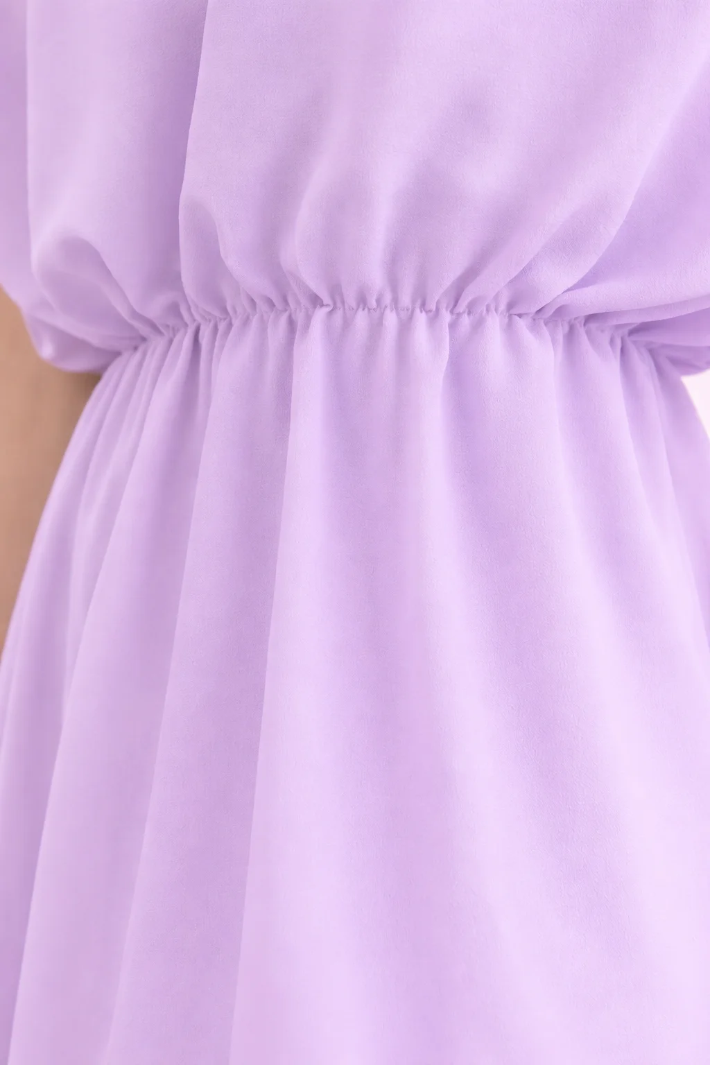 PRETTY - šifónové šaty - levandulová, velikost sedne od S do XL