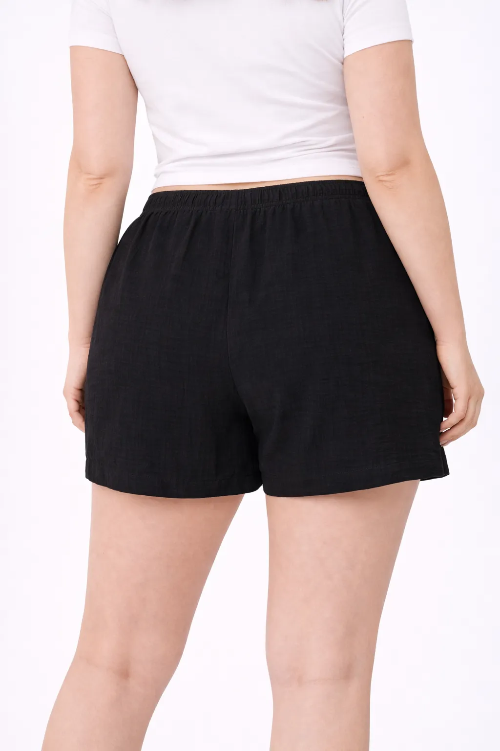 SOLITA - mušelínové kraťasy - černá třešeň, velikosti od M do XL