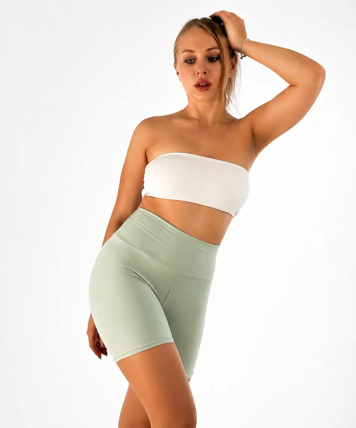 Velvetky SHORTS - pastelově zelená, velikosti od S do XL