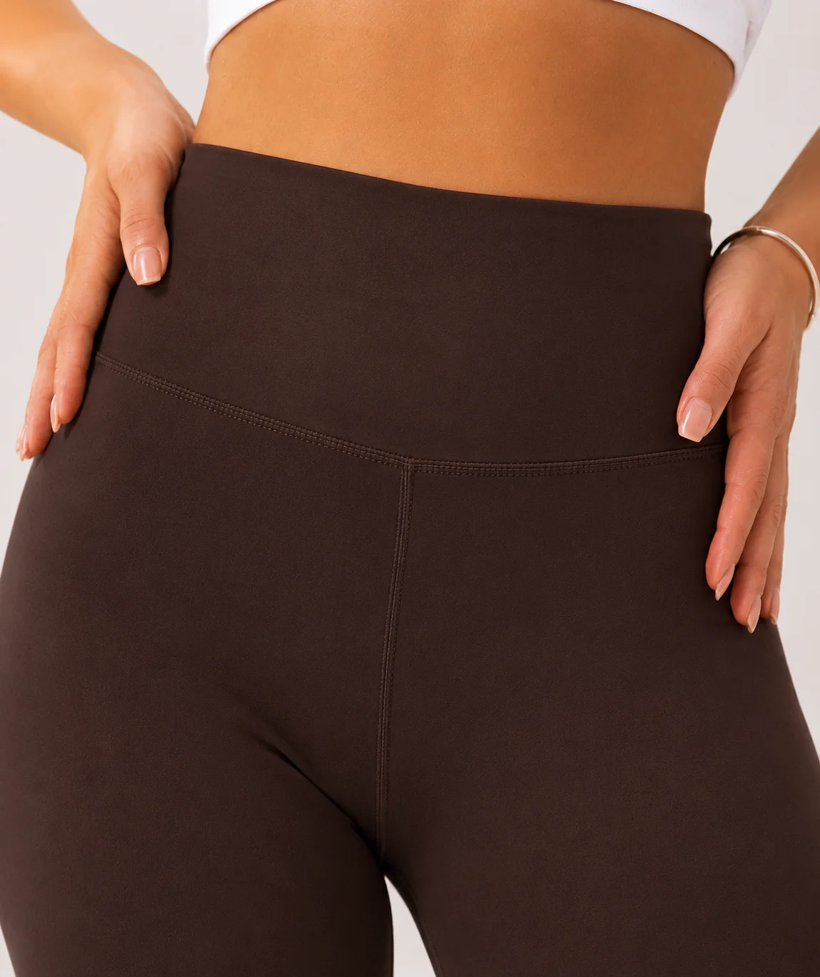 Velvetky CAPRI - bambusové legíny, čokoládová, velikost L/XL