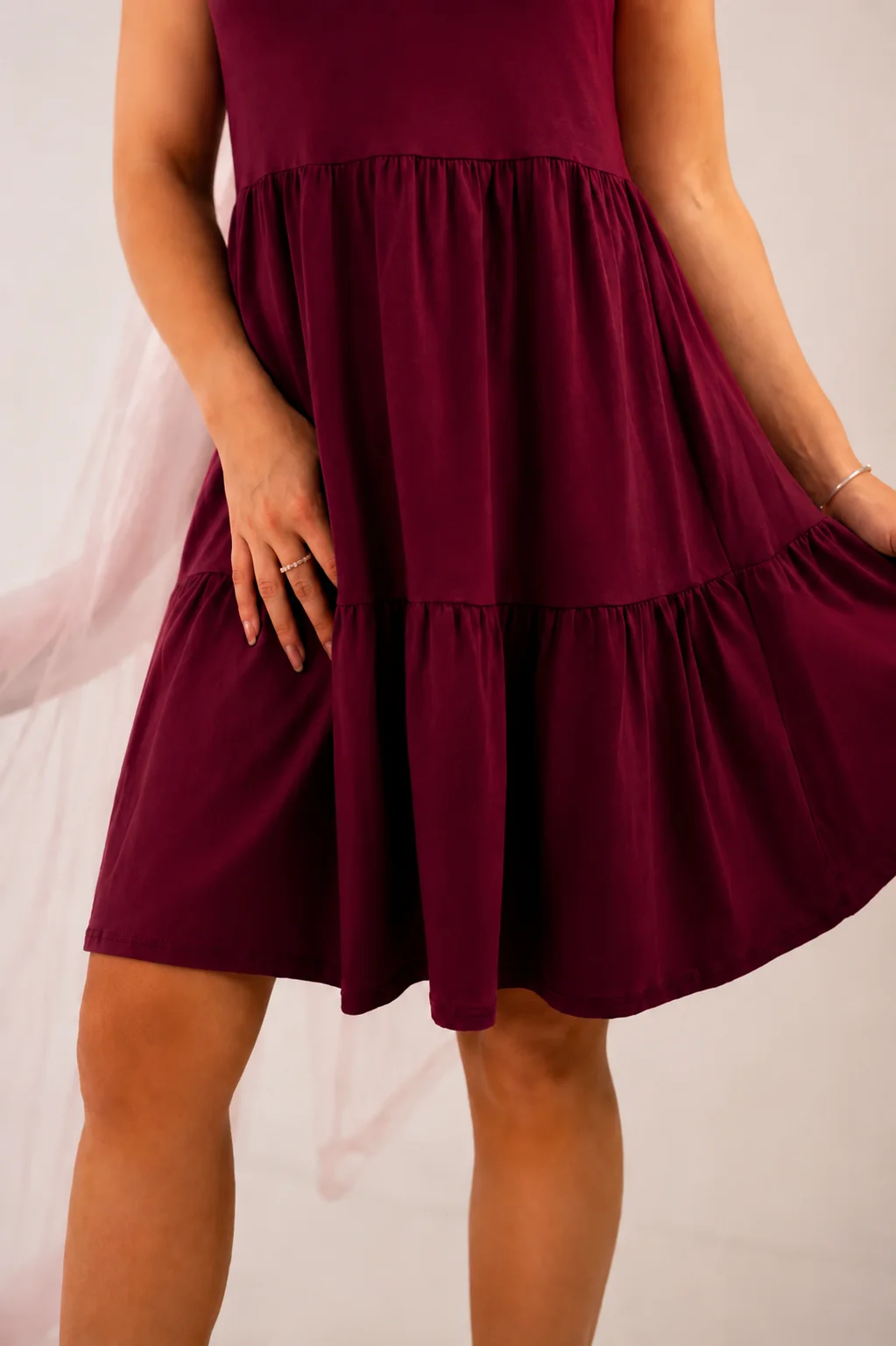 Šaty Julie - burgundy, velikost sedne od S do XL